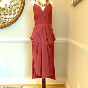 BCBG Rust Sleeveless Dress